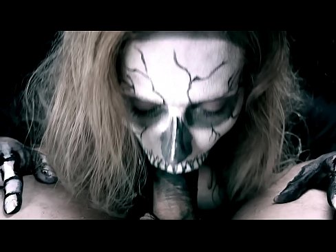 ❤️ Demon girl sucking cock with her black mouth and swallowing cum. ❌ Porn video at us ❌️❤
